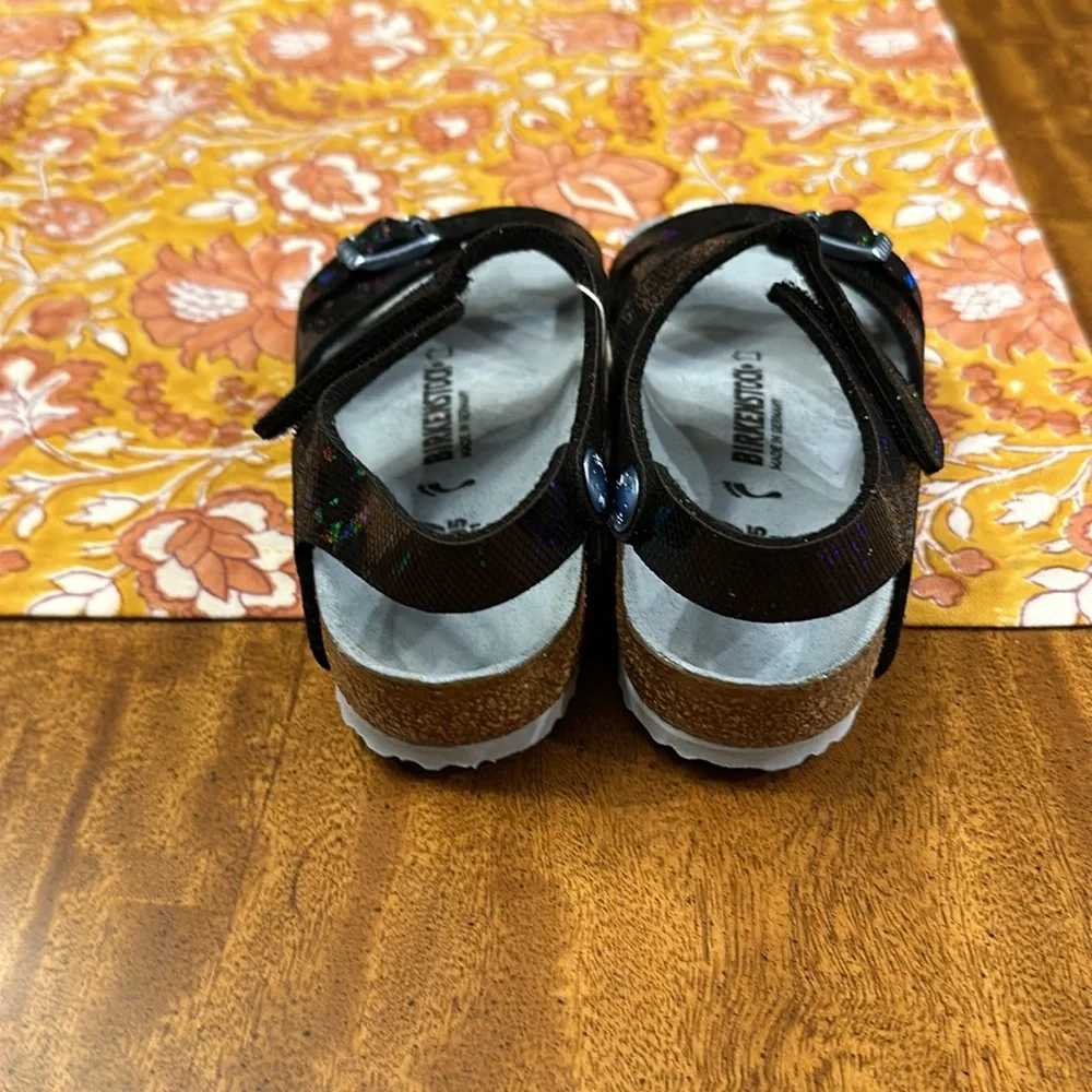 BIRKENSTOCK kids  Colorado Microfibre Hologram Black Blue Sandal